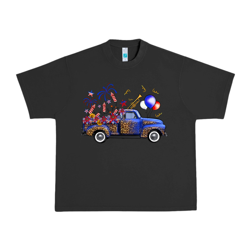 Western Truck Fourth Of July Urban Heavy Tee by FaDigitalArtStudio | Teevron