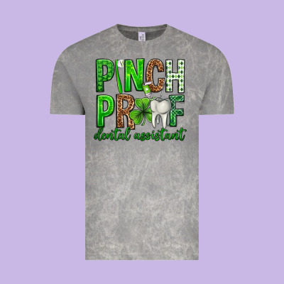Pinch Proof Dental Assistant St. Patricks Day Vintage Tee Designed By Neo Western
