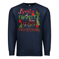 Navy santa's favorite para professional Premium Sweatshirt - MaliasSmallBusiness