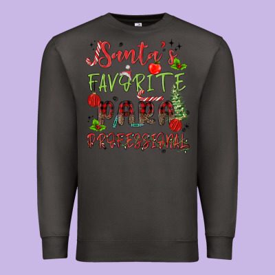 Santa's Favorite Para Professional Premium Sweatshirt Designed By Maliassmallbusiness