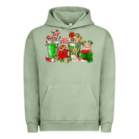 Pigment Oil Green Christmas coffee cup Urban Hoodie - NancyCooperArtShop