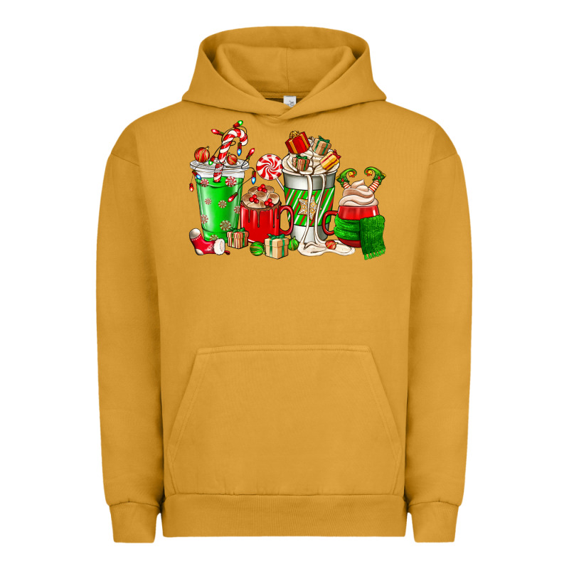 Christmas Coffee Cup Urban Hoodie by NancyCooperArtShop | Teevron