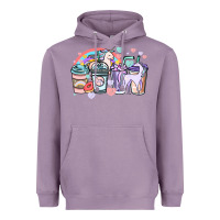 Lavender unicorn coffee cups Heavyweight Hoodie - NancyCooperArtShop