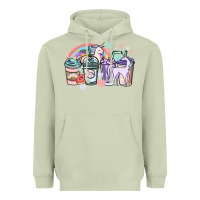 Matcha unicorn coffee cups Heavyweight Hoodie - NancyCooperArtShop