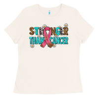 Bone stronger than cancer with cancer ribbon Ladies Tee - AdoDesignShop
