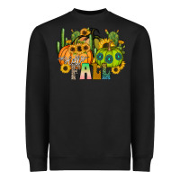 Black hello fall Heavyweight Sweatshirt - CowhideDigitalArt