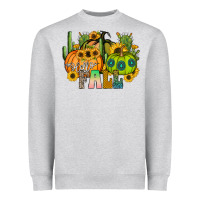 Heather Grey hello fall Heavyweight Sweatshirt - CowhideDigitalArt