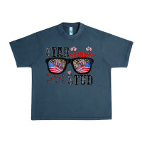 Midnight Navy star spangled stup Urban Heavy Tee - CowhideDigitalArt