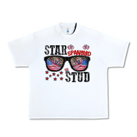 White star spangled stup Urban Heavy Tee - CowhideDigitalArt