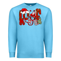 Ocean Blue christmas love nurse Premium Sweatshirt - NancyCooperArtShop