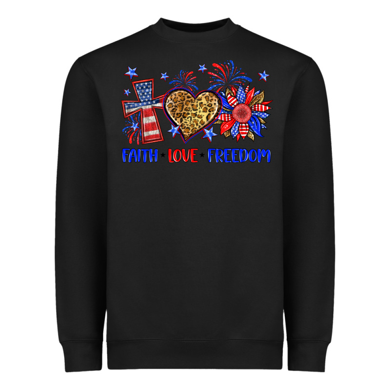 Faith Love Freedom Heavyweight Sweatshirt by Neo Western | Teevron