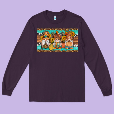 Western Fall Gnomes Sippy Cup Long Sleeve Tee Designed By Artiststas