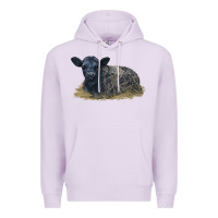 Lilac Black Angus Calf Illustrations Premium Hoodie - LillyAllenDesigns