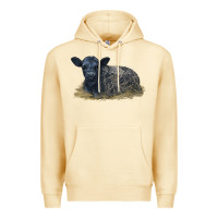 Pina Colada Black Angus Calf Illustrations Premium Hoodie - LillyAllenDesigns