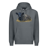 Rock Black Angus Calf Illustrations Premium Hoodie - LillyAllenDesigns