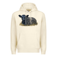 Sandshell Black Angus Calf Illustrations Premium Hoodie - LillyAllenDesigns