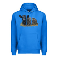 True Royal Black Angus Calf Illustrations Premium Hoodie - LillyAllenDesigns