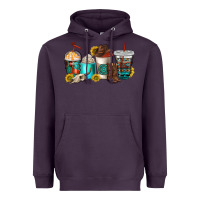 Plum western coffee cups Heavyweight Hoodie - NancyCooperArtShop