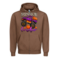 Chestnut pumpkin crusher monster truck Zipper Hoodie - Jasminsmagicworld