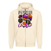 Pumpkin Crusher Monster Truck Zipper Hoodie | Teevron