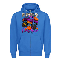 True Royal pumpkin crusher monster truck Zipper Hoodie - Jasminsmagicworld