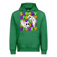 Emerald Spooky with Ghost Cats Urban Hoodie - texasbilliewilder