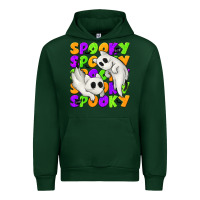 Forest Green Spooky with Ghost Cats Urban Hoodie - texasbilliewilder