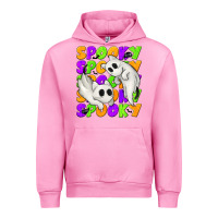 Fuchsia Pink Spooky with Ghost Cats Urban Hoodie - texasbilliewilder