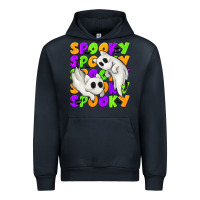 Navy Spooky with Ghost Cats Urban Hoodie - texasbilliewilder