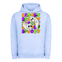 Pigment Grape Ice Spooky with Ghost Cats Urban Hoodie - texasbilliewilder
