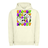 Pigment Pistachio Spooky with Ghost Cats Urban Hoodie - texasbilliewilder