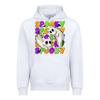 White Spooky with Ghost Cats Urban Hoodie - texasbilliewilder