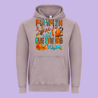 Pumpkin Spice And Everthing Nice Vintage Hoodie Designed By Zillion Design Studio