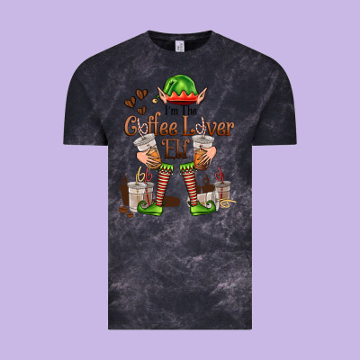 Im The Coffee Lover Elf Vintage Tee Designed By Fadigitalartstudio