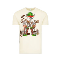Vintage Arctic im the coffee lover elf Vintage Tee - FaDigitalArtStudio