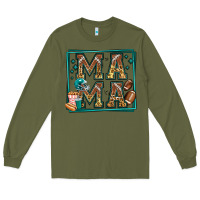 Army Green american football mama Long Sleeve Tee - Jasminsmagicworld