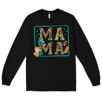 Black american football mama Long Sleeve Tee - Jasminsmagicworld