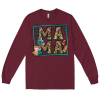 Burgundy american football mama Long Sleeve Tee - Jasminsmagicworld