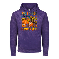Cloud Purple just a girl who loves pumpkin spice Vintage Hoodie - Zillion Design Studio