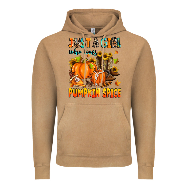 Just A Girl Who Loves Pumpkin Spice Vintage Hoodie by Zillion Design Studio | Teevron