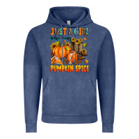 Vintage Denim just a girl who loves pumpkin spice Vintage Hoodie - Zillion Design Studio