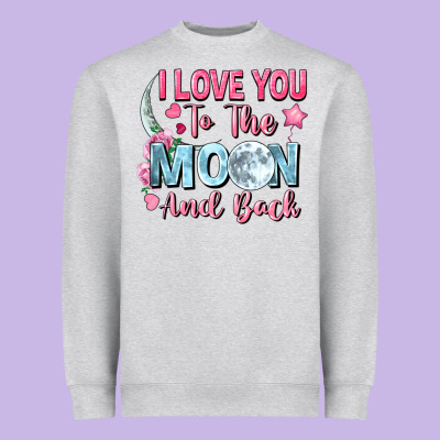 I Love You To The Moon And Back Heavyweight Sweatshirt Designed By Fadigitalartstudio