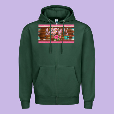 Western Nurse Love  Caduceus And Arrow License Plate Template Zipper Hoodie Designed By Barkaloodesign