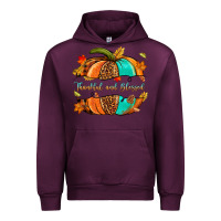 Mauve Wine pumpkin thankful and blessed Urban Hoodie - NancyCooperArtShop