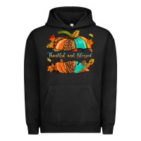 Pigment Black pumpkin thankful and blessed Urban Hoodie - NancyCooperArtShop