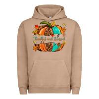 Pigment Burro pumpkin thankful and blessed Urban Hoodie - NancyCooperArtShop