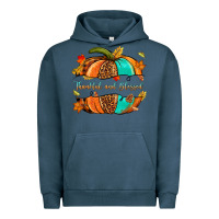 Pigment Midnight Navy pumpkin thankful and blessed Urban Hoodie - NancyCooperArtShop
