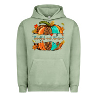Pigment Oil Green pumpkin thankful and blessed Urban Hoodie - NancyCooperArtShop