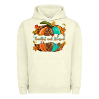 Pigment Pistachio pumpkin thankful and blessed Urban Hoodie - NancyCooperArtShop
