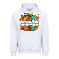 White pumpkin thankful and blessed Urban Hoodie - NancyCooperArtShop